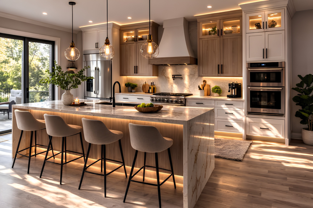 kitchen island with seating