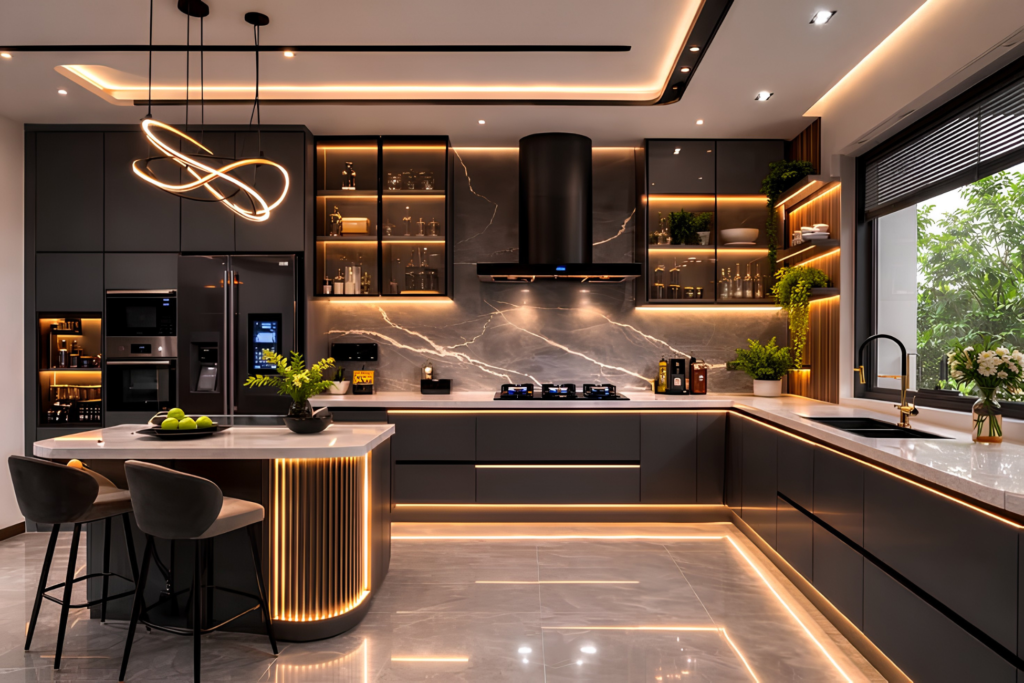 villa kitchen design Dubai